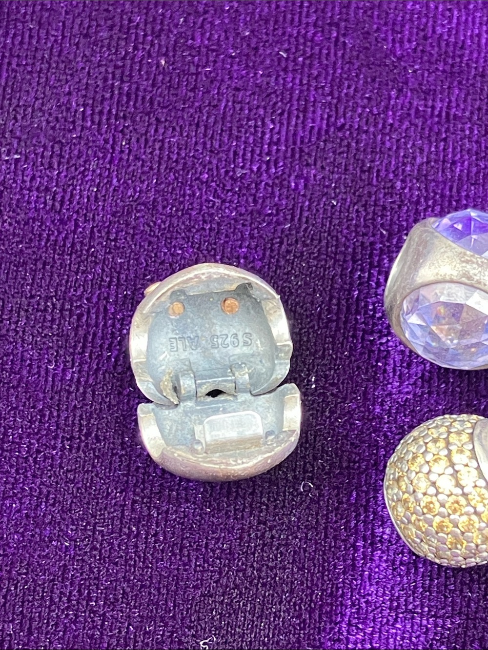 11 Pcs Pandora Purple and Gold Charm Collection - Picture 5 of 7